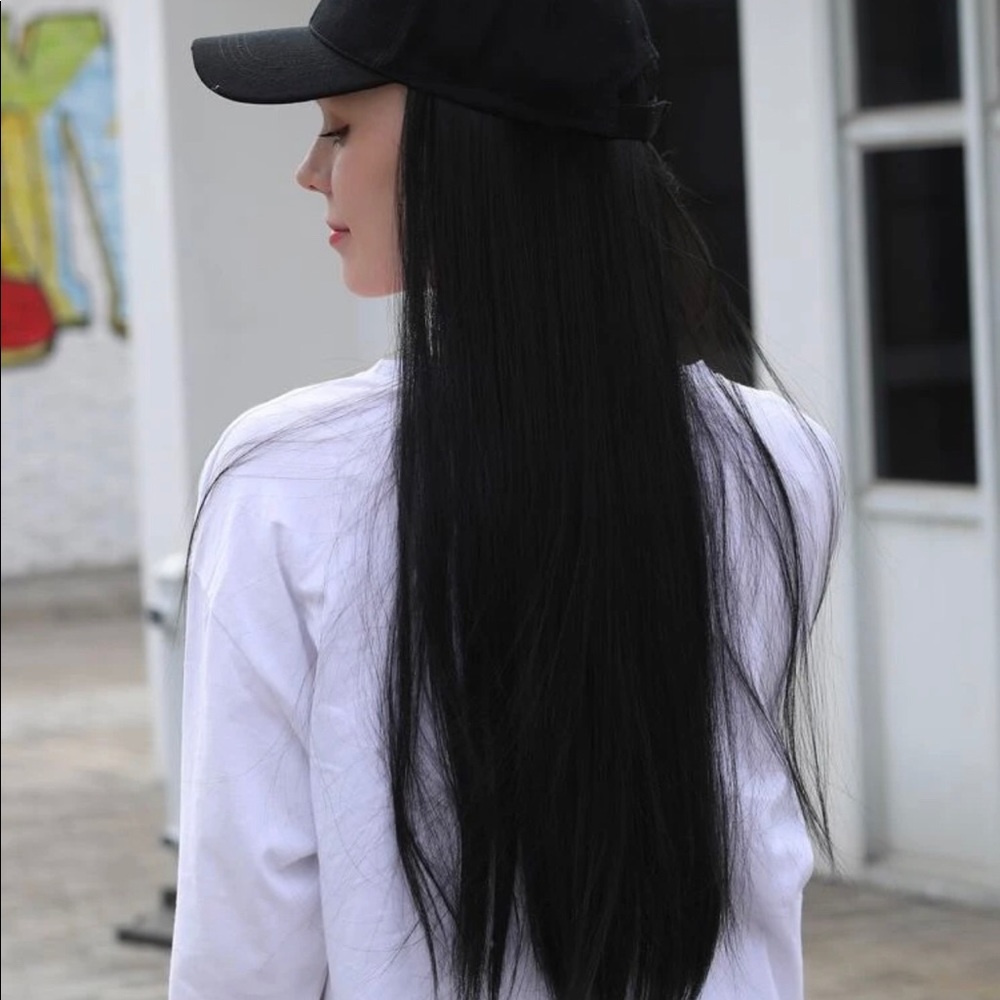 Long Straight Wig With Cap